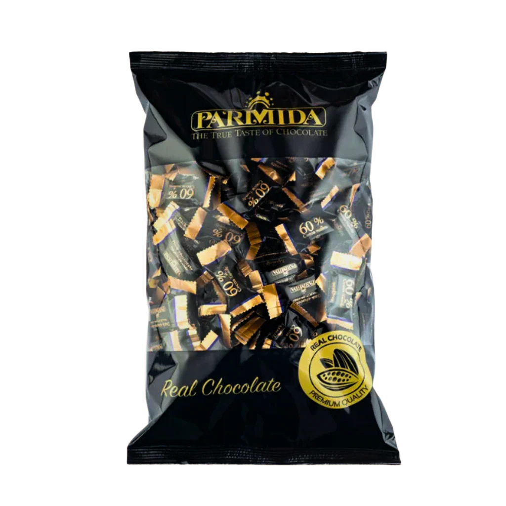 Parmida 60% Cocoa Mini Dark Chocolate Bars - 1kg Bag, Family