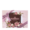 Load image into Gallery viewer, Parmida Rose Gold Gift Box – Individually Wrapped Mini Chocolate Bars – Assorted Flavours: Dark, Cocoa, Coffee, Milk, White – Elegant Luxury Chocolate Gift – 162g
